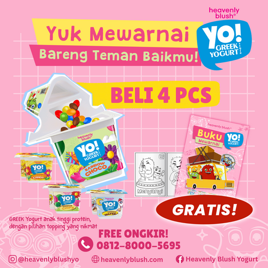 Paket Greek Yo Kids [4pcs] - Gratis Buku Mewarnai