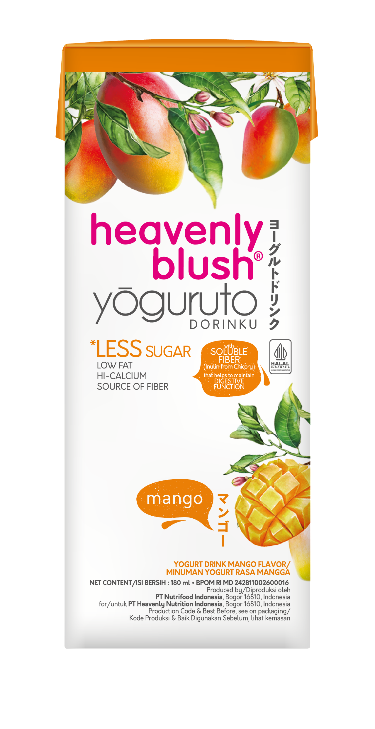 Kemasan tetra Yoguruto Drink Mango 180ml