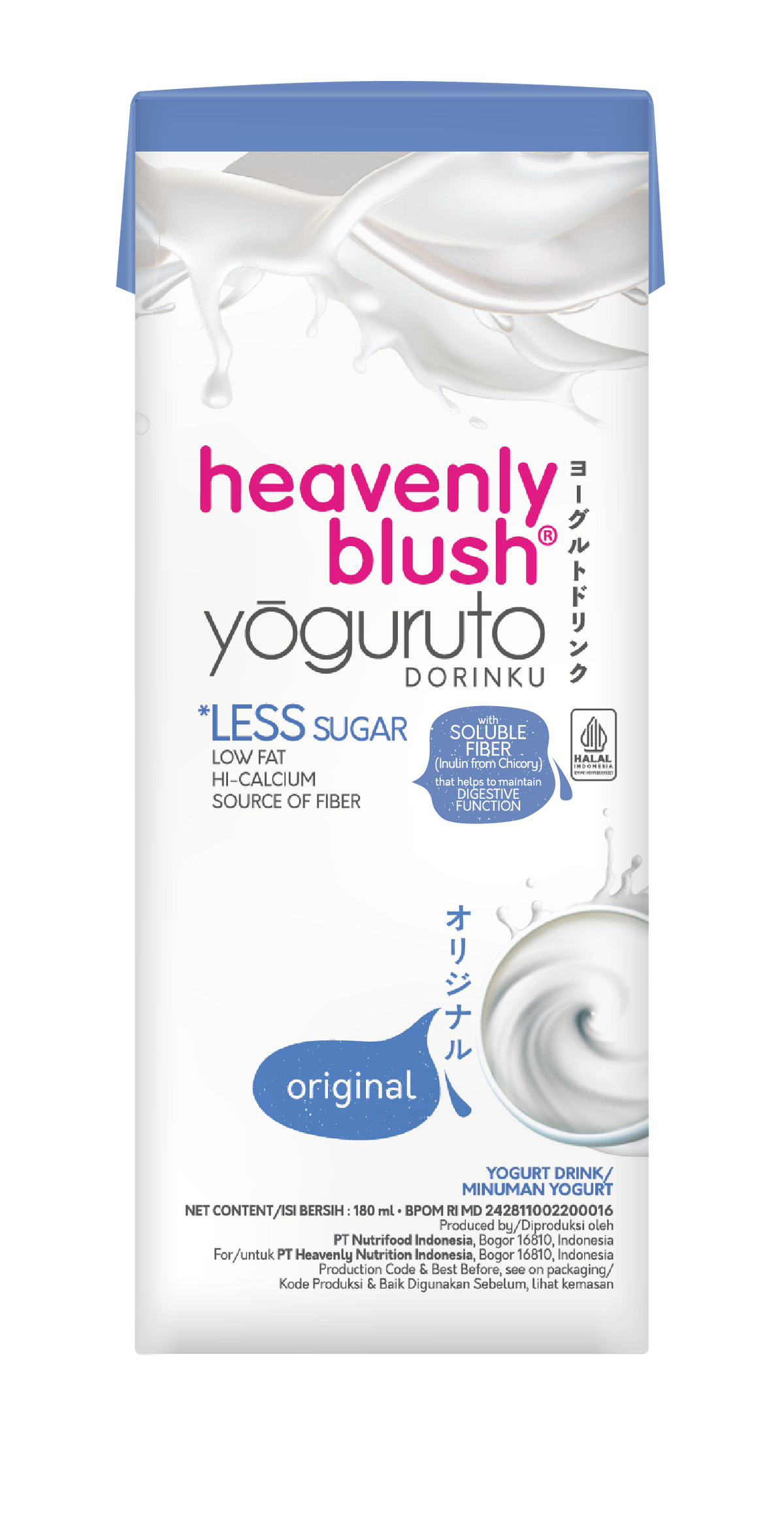 Kemasan tetra Yoguruto Drink Wholesome Original 180ml