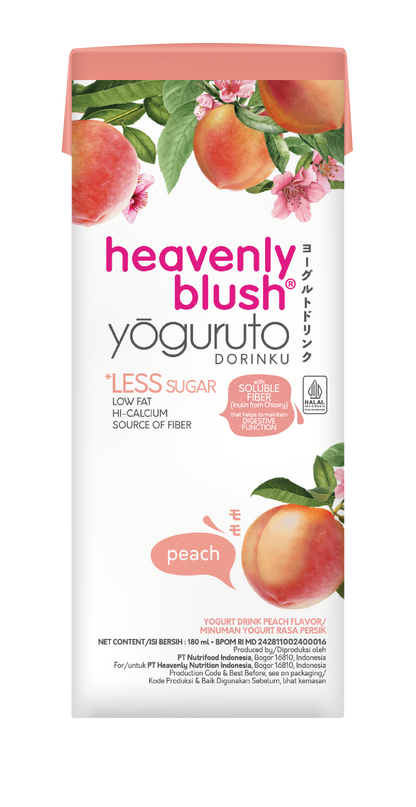 Kemasan tetra Yoguruto Drink Peach 180ml