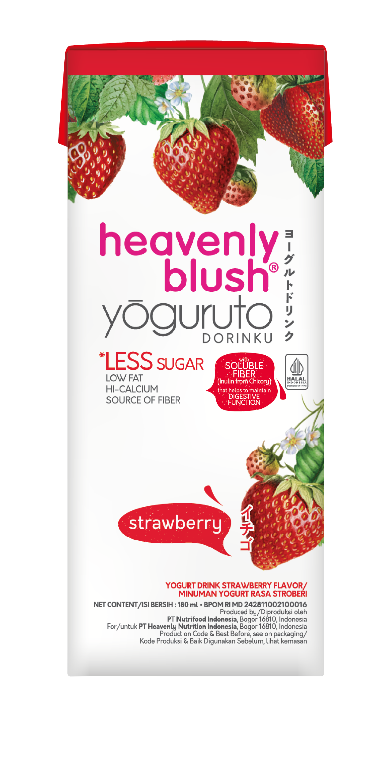 Kemasan tetra Yoguruto Drink Strawberry 180ml