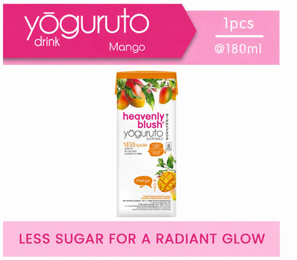 Yoguruto Drink Mango 180ml Heavenly Blush yogurt rendah gula