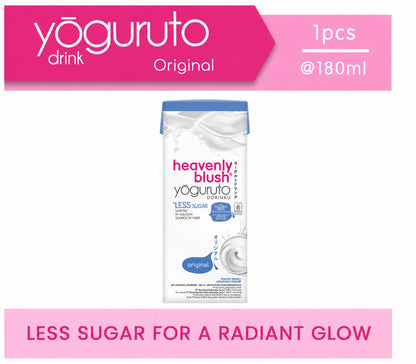 Yoguruto Drink Wholesome Original 180ml Heavenly Blush yogurt rendah gula