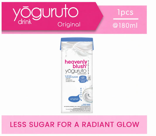 Yoguruto Drink Wholesome Original 180ml Heavenly Blush yogurt rendah gula