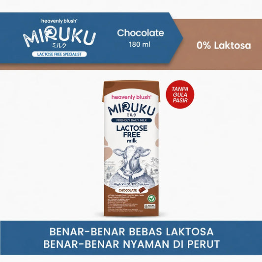 Miruku UHT Chocolate 180ml susu bebas laktosa Heavenly Blush