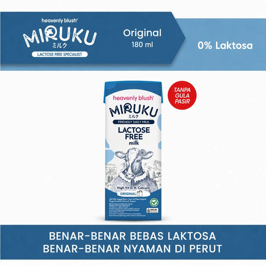 Miruku UHT Original 180ml susu bebas laktosa Heavenly Blush